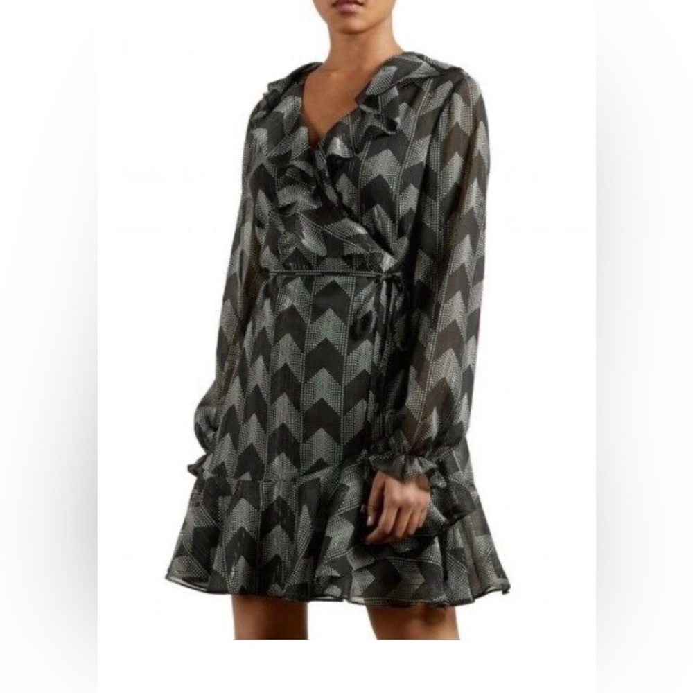 Ted Baker London 1 /US 4  Talini Ruffles wrap-dress (w/o slip)